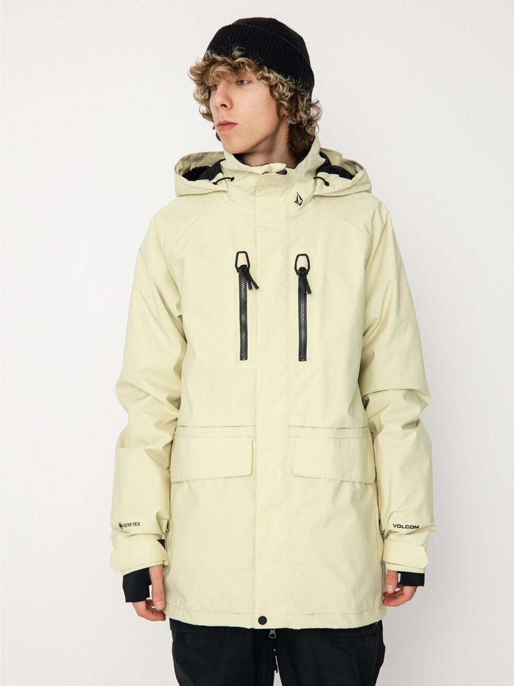Volcom Men's Small Khaki Stone Stretch GORE-TEX Winter Snowboard Jacket HR7-43